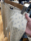 Znbbw Little Bear Print Eyelet Straight Pants Women Cotton Elastic Waist Casual Home Trousers Autumn Vintage Sweet Wide Leg Pants
