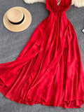 Znbbw Vacation Vestidos Female New Summer Dress Hanging Neck Strap Sexy Halter Beach Midi Dress DK396