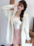 Znbbw Kawaii Lolita Two Piece Set Women Summer Sweet Cute Cake Skirt Suit Female Lace Elegant Blouse + Korean Mini Skirt 2024