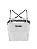 Znbbw Women's Camisole Spaghetti Strap Crop Top Vintage Y2k Summer Fashion Tank Top Sexy Hollow Out Sleeveless Off Shoulder Vest 2024