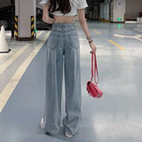 Znbbw Streetwear Jeans Women Y2K High Waist Wide Pants Denim Pants Korean Harajuku Oversized Baggy Casual Full Length Trousers