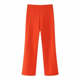 Znbbw Tops With Belt Pant Sets Women Fashion Single Button Jacket Trousers Autumn Winter Office Outfits Outwear
