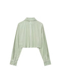 Znbbw TRAF 2023 Women 2 Pieces Sets Fashion Striped Shirt Tops + High Waist Wide Leg Long Pants Summer Causal Sets