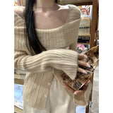 Znbbw Slash Neck Sweater Women Sexy Off Shoulder Knitted Pullovers Y2K Streetwear Slim Knitwear Korean Basic All Match Jumpers