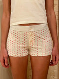 Znbbw Thick Ribbed Cotton Shorts Women Casual Contrast Patchwork High Waist Sweatshorts Summer Y2k Streetwear Slim Short Pants