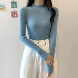 Znbbw Turtleneck Sweater Winter Pullover Knitted Basic Top Elastic Fall Slim Ladies Jumper Casual Long Sleeve Female Sweater