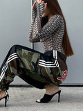 Znbbw Y2K Long Sleeve Bodysuit Women Spring Skinny Sexy See Through Top Letter Print Fashion Party Club Outfit Clothing