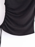 Znbbw TRAF Summer Slim Blouse Women Stand Collar Sleeveless Tank Top Elegant Bodycon Simple Tops Female Clothing 2023
