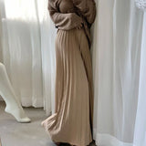 Znbbw High Waist Ruched Pants Women Spring Summer Casual Pleated Trousers Solid All Match Wide Leg Pants Fashion Bottoms