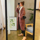 Znbbw Cardigan Female 2024 Korean Spring and Autumn New Sweater Coat Women Loose Medium Length Versatile Knitted Cardigan