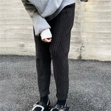 Znbbw And Winter New Loose-fitting Trousers Women's Fashion Trend Korean Knitted Twist Stripe Solid Color Harem Pants