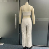 Znbbw Women Jumpsuit Summer Fashion Sexy Solid Suspenders V Neck Sleeveless Cutout Casual Wide Legs Pants Romper Streetwear