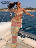 Znbbw 2 Piece Sets Vacation Outfits for Women 2023 Summer Sexy Lace Up Corset Top and Skirt Holiday Club Beachwear Ladies