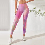 Znbbw Scrunch Butt Seamless Leggings For Women Gym Tights Tie Dye Legging Workout Gym Clothing Yoga Pants