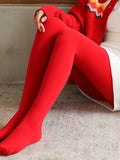 Znbbw Plush Women Leggings Winter New 2024 Thicken Solid All-match Pantyhose New Year Thermal High Quality Velvet Elastic Pants
