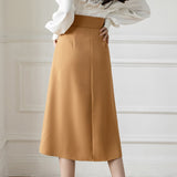 Znbbw Elegant Casual A-Line Skirts Women New 2023 Spring Chic Irregular Design High Waist Loose Pleated Skirts Faldas Mujer