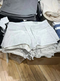 Znbbw Solid Casual Sports Shorts Cotton Raw Trim High Waist Summer Sweatshorts Harajuku Streetwear Drawstring Shorts Women