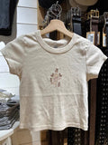 Znbbw Angel Print Slim Tees Women Summer O Neck Cotton Streetwear Short Sleeve Tees Beige Harajuku Vintage Cute Crop Top Y2k