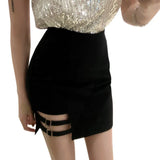 Znbbw Women's Korean Half skirt Irregular High Waist Sexy Wrapped Hip Fashion A-line Half skirt