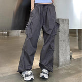 Znbbw Army Green Cargo Pants Sweatpants Streetwear Hip Hop Joggers Drawstring Casual Loose Wide Leg Plus Size Womens Pants