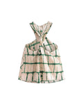 Znbbw TRAF Women Camis Tank Sleeveless Cropped Top Knitted Plaid Print Tube Tops For Women
