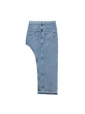 Znbbw TRAF Elegant Side Split Skirt Women Summer High Waist Midi Skirts Female 2023 Spring Denim Office Blue Ladies Clothes
