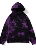 Znbbw Gothic Y2k Clothes Tie Dye Drawstring Kangaroo Pocket Harajuku Vintage Hoodies Streetwear Fashion Spring Autumn Sweatshirts