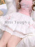 Znbbw Mesh Retro French Sweet Skirt Women Summer New Cute Princess Skirt Female Bow Solid Gauze High Weight Y2k Mini Skirt 2024