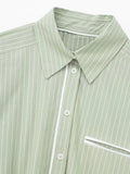 Znbbw TRAF 2023 Women 2 Pieces Sets Fashion Striped Shirt Tops + High Waist Wide Leg Long Pants Summer Causal Sets