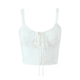 Znbbw Lace Up White 2 Pcs Outfit Women Summer Dress Set 2024 New Beach Cotton Skirt Matching Set Midi Vestido Chic Sundress
