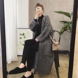 Znbbw Cardigan Female 2024 Korean Spring and Autumn New Sweater Coat Women Loose Medium Length Versatile Knitted Cardigan