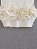 Znbbw TRAF 2023 Summer Women Tank Top Sleeveless Crop Top Ruffle Edge Decoration Short Top y2k Vest