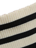 Znbbw 2023 women summer straight knitted dress European and American style striped tube top slim dress 202305