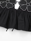 Znbbw TRAF Y2K Sexy Bra Top Women Camis 2023 Summer Sleeveless Backless Flowers Rhinestones A-Line Crop Top Female Tanks
