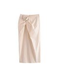 Znbbw TRAF Summer Skirt 2 Piece Sets 2023 Women Sexy Skinny Camis Slim Midi Skirt Set for Club Party Evening Sets Outfits