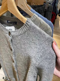 Znbbw Solid Slim Knit Cardigan Sweaters Women Auttumn Cotton Round Neck Single Breasted Sweater Casual Simple Button Tops Coat