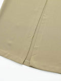 Znbbw TRAF Women Long Skirts Retro Pockets Straight Dress Summer Spring Solid Cargo Skirt Female Streetwear