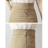 Znbbw New Chic Folds Wrap Hip Mermaid Skirts Women Korean Fashion High Waist Office OL Long Skirts Ladies Casual Party SkirtS