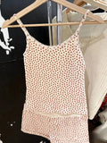 Znbbw Print Eyelet Short Sets Summer Sweet Bow Camis+ Button Shorts 2 Pieces Sets Vintage Cute Slim Two Piece Set For Women