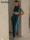 Znbbw Women 2023 Summer Tank Tops Long Skirt Beach Vacation Two Piece Matching Sets Outfits Wholesale Items For Business