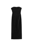 Znbbw TRAF Ruched Dress Woman Black Long Dresses For Women 2023 Sexy Backless Midi Dress Chic Female Evening Party Dresses