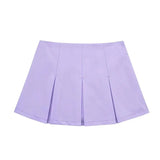 Znbbw 2023 Spring Autumn Fashion Pleated Shorts Skirt Casual Women Solid Color Simple Mini Skirt Bottom Female