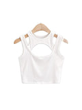 Znbbw Summer NEW Arrival Women Solid Color Sexy Causal 2 Piece Croped-Tops Tanks For Ladies