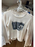 Znbbw Girls Print Long Sleeve T-shirts Autumn O-Neck Waffle Cotton Tees Clothes Femme Y2k Streetwear Vintage Slim T Shirt Tops