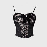 Znbbw Sexy 3 Piece Set Women Fashion Lace Design New Y2K Suit Female Long Sleeve Coat + Black Strapless +pleated Skirt Spring