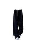 Znbbw Women's Black Gothic Sweatpants Baggy Y2k Harajuku Oversize Jogger Pants Vintage High Waist Wide Trousers Emo 2000s 90s Clothes