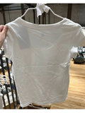 Znbbw White Cotton Slim T-shirts Casual Summer Round Neck Cute Short Sleeve Tees Femme Harajuku Solid Basic T Shirt Tops 2024