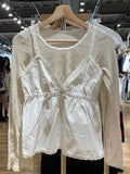 Znbbw White Lace Tank Tops Women Summer Casual Cute Sleeveless V Neck Slim Cotton Camis Vintage Aesthetic Solid Y2k Vests 2024