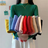 Znbbw Turtleneck Sweater Winter Pullover Knitted Basic Top Elastic Fall Slim Ladies Jumper Casual Long Sleeve Female Sweater