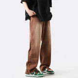 Znbbw Men Jeans Spring Autumn Wide Leg Pants Harajuku Straight Casual Loose Jeans Fashion Women Trousers Daily Streetwear Clothing